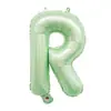 Balões de folha verdes oliva tamanho 16 polegadas versão americana com letras em inglês A-Z para decoração criativa de casamento e aniversário
