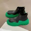 Botas Outono e Inverno Novos Estilos Botas Chelsea Botas Curtas com Solado Grosso Botas de Chaminé Botas Martin Femininas Tamanho Grande em Estoque Atacado Transfronteiriço
