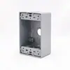 Interruptor y enchufe de montaje superficial estilo industrial codo de metal galvanizado tubo 20 peine de copa soporte de pared caja de conexiones accesorios en T