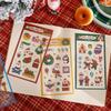 Stickers navideños mascota de dibujos animados linda transparentes para teléfono móvil impermeables decoración DIY bolsa de materiales para cuenta de mano pegatinas decorativas para vaso de agua