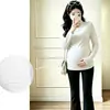 [Personalizado] Ropa nueva de maternidad para primavera y otoño: Camiseta interior de color liso, cuello semi-alto, resistente a las arrugas que disimula el abdomen y minimiza la apariencia de las líneas de embarazo