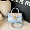 Lankuqi Moda Bolso Cuadrado Pequeño Nuevo para Mujer Verano 2025 Moderno Popular en Vivo Bolso de Hombro Individual Cruzado