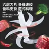 Cuchillas para Picadora de Carne Doméstica Cuchillo de 6 Hojas de 5 Litros Cuchillo de 4 Hojas de 3 Litros Multifuncional Multipropósito para Comida de Bebé Casera, Desmontable y Lavable