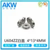 U604ZZ tampa branca placa leve 4*13*4mm acessórios extrusora impressora rolamento de rolos tela