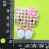 Acessórios de Resina de Gato Sentado em Desenho Animado Grande Cola Cremosa Material DIY Feito à Mão Capa de Celular Chaveiro Adesivo de Geladeira