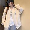 Mezcla de Algodón Patrón Bordado 2026 Nuevo Otoño y Primavera Casual Cuello en V Sudadera Cardigan Estilo Coreano Moda Japonesa