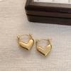 Pendientes de alta calidad para Otoño e Invierno, nuevos pendientes de metal estilo frío retro francés, pendientes con aguja de plata s925 chapada en cobre y oro real