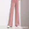 Pantalones de pana de punto a rayas de punto 6 piezas cvc Poliéster Algodón Pana elástica Tela para ropa Hilo plateado prefabricado
