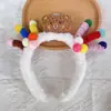 Diadema de felpa antideslizante para mujer, diadema para el pelo, accesorios para el pelo, máscara facial de dibujos animados linda nueva