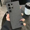 Adecuado para Samsung S26Ultra Funda de Teléfono Móvil de Fibra de Carbono de Color Contrastante Transfronteriza Note20 Ultra-Delgada Mate S25 Funda Protectora