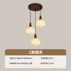 Nuevo Lámpara Colgante para Comedor Tres Cabezas Simple Mesa de Comedor Sala de Estar Celebridad de Internet Dormitorio Mesita de Noche Lámpara Colgante Pequeña Lámpara Creativa para Barra de Bar Arte de Madera y Hierro