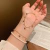 Pulsera de Tirar de Lujo Ligero Cepillado de la Edad Media Italiana Joyería de Alta Calidad Diamante de Alto Carbono Super Vigor Colgante de Amor con Borla