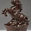 Ornaments de Escultura em Ébano Rato Boi Tigre Coelho Dragão Cobra Cavalo Ovelha Galo Macaco Cachorro Porco Yuanbao Conjunto Zodiacal de Artesanato