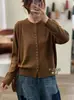 Nuevo Suéter de Otoño/Invierno 2026 Cuello Semi-Alto Grueso Color Sólido Estilo Coreano Holgado Manga Larga Cardigan de Punto Capa Base para Mujer