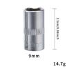 Manga Hexagonal Pequeña de Vuelo de Manga Corta de 1/4" Acero Cromo Vanadio Cabezal de Manga 4-14mm Herramientas de Reparación de Automóviles Venta al por Mayor
