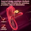 Anillo de Bloqueo Controlado por App Portátil de Flor de Rosa Chuchen, un dispositivo de succión y estimulación multifrecuencia para hombres, diseñado para el placer y el uso sexual