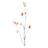 Hoja de arce roja, simulación de decoración del hogar, pequeña rama de hoja de otoño, vid marchita, rama seca, altura 90 cm, flor falsa, arreglo floral, adornos, hoja roja, ciruelo