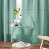 Cortina de gasa de lino blanca transparente opaca estilo rústico para balcón dormitorio fabricantes directos