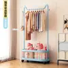 Cabideiro de Chão Estilo Dopamina para Quarto, Dormitório, Cômodo Pequeno da Casa, Armazenamento Móvel de Roupas e Secador