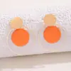 Desea Nuevo Conjunto de Pendientes Redondos Creativos Geométricos Metal Lentejuelas Combinan con Todo Pendientes de Dos Piezas Pendientes Mujer
