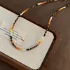 Collar de Piedra Ojo de Tigre con Cuentas Estilo Retro Maillard Otoño e Invierno Cadena para Clavícula Collar Elegante de Moda Joyería para Mujeres Alta Gama