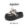 Zuecos Augu Shiden de Suela Gruesa para Mujer 2026 Nuevo Verano Lindos y Divertidos Pantuflas Casuales con Cordones para Interiores y Exteriores
