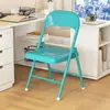 Cadeira Dobrável para Uso Doméstico, Cadeira de Quarto, Cadeira de Jantar, Confortável para Sentar por Longos Períodos, Banqueta para Quarto de Aluguel, Cadeira com Encosto, Cadeira de Escritório para Dormitório
