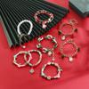 Explosiones Transfronterizas Europeo y Americano Amazon Joyería Navideña Pulsera Copo de Nieve Cristal Cuentas Pulsera Navideña para Mujer traje
