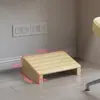 Reposapiés de madera maciza taburete para pies escalón estribo para cambiarse los zapatos alfombrilla para pies de ducha taburete de balcón reposapiés lata