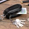 Emperor Paul Llavero Bolso para Llaves de Hombre Cuero Genuino Gran Capacidad Multifuncional Cierre de Cremallera Monedero Bolsa para Llaves de Coche Hombre