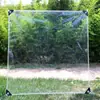 Lona Transparente de PVC Impermeable para Balcón, a Prueba de Viento y Nieve, Vidrio Suave Translúcido Engrosado Estilo Amazon, Lona de Cristal