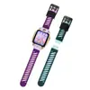 Adecuado para la correa del reloj inteligente Little Genius Phone Watch Z6Pro, correa de silicona bicolor con raya diagonal para el reloj infantil Little Genius