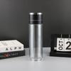 Tapa de apertura con una tecla separación de té y agua vidrio de borosilicato engrosado taza de apertura rápida para coche de negocios taza de burbujas de doble capa taza de agua