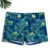 Bañador de hombre floral talla grande tipo bóxer con cordón incorporado varios shorts florales de dibujos animados estampados traje de baño para playa y aguas termales