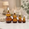 Suministro en Stock de Botellas Marrones con Forma de Calabaza de 10 ml a 100 ml, Botellas para Aceites Esenciales, Botellas de Vidrio para Cuidado de la Piel, Botellas Cosméticas y Botellas Dosificadoras