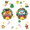 Decorações de Natal da Amazon Homem de Gengibre Criativo Adesivos Eletrostáticos Suprimentos para Festa de Natal Boneco de Neve Adesivos para Vidro