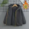 Cortavientos casual para niñas, chaqueta de otoño con forro polar, nueva colección primavera/otoño, top coreano de otoño/invierno para exteriores para niños, moderno