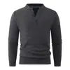 2026 Novo Suéter de Tricô Gola Redonda Liso Falso Duas Peças Estilo Old Money Transfronteiriço de Inverno Malha Tamanho Plus Camisa Básica Casual para Homens