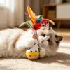 Juguete para gato tipo vaso, que se entretiene solo para aliviar el aburrimiento, palo con plumas para gastar energía, pelota de juguete para gato, esencial para dueños de gatos