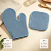 Guantes flexibles multi-color resistentes al desgaste y al calor para uso doméstico, al por mayor, en stock, guantes gruesos para horno de cocina y repostería