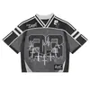2026 Camiseta Deportiva Retro de Comercio Exterior Transfronteriza Personalizable Estilo Europeo y Americano Holgada Cuello en V Camiseta de Fan para Jóvenes Hombres y Mujeres