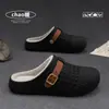 Chinelos de Algodão Mary Jane Birken Femininos 2026 Novo Outono/Inverno Com Pelúcia Quente Solado Macio Antiderrapante Impermeáveis Fácil de Calçar Chinelos de Algodão
