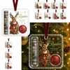 Adornos de acrílico para efectivo de Navidad, regalos para decoración de árbol de Navidad, colgantes creativos de bendición festiva, cinco diseños