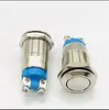 Interruptor de botón de metal pie de soldadura pie de tornillo 12 16 19 22 mm arranque momentáneo auto-bloqueo reinicio botón pequeño