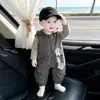 Enterizo para Bebé para Otoño, Lindo y Adorable Mono con Capucha de Pequeño Diablo para Bebés Niños, Conjunto de Dos Piezas para Bebés Pequeños