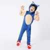 Disfraz de Cosplay de Juego de Dibujos Animados para Halloween, Disfraz de Escenario para Niños de Sonic, Disfraz de Fiesta/Espectáculo