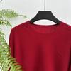 Suéter de Cashmere feminino 100% cashmere gola redonda sem costura cor sólida blusa de base outono e inverno suéter quente top
