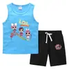 Traje Deportivo Casual de Dos Piezas para Niños Pequeños y Medianos - Chaleco y Pantalón de Verano 2023, Camiseta Base, Ropa Exterior Delgada sin Mangas