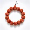 Pulseira Semente de Bodhi Xizang, Semente de Bodhi Natural 19mm Contas de Oração, Pulseira Contas de Oração Budista, Estilo Chinês, Atacado para Homens