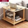 Mesa de Centro Pequeña para Sala de Estar, Mini Mesa Cuadrada de Estilo Antiguo, Mesa de Esquina para Sofá con Patas de Madera Maciza, Mesa Cuadrada para Balcón